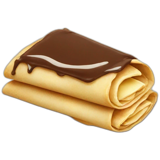crêpe with nutella filling, wrapped in paper emoji