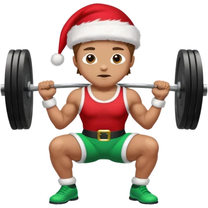 christmas weightlifting
 emoji