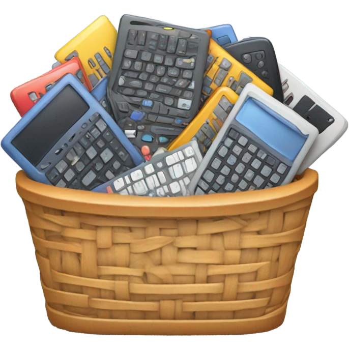a basket full of keyboards emoji