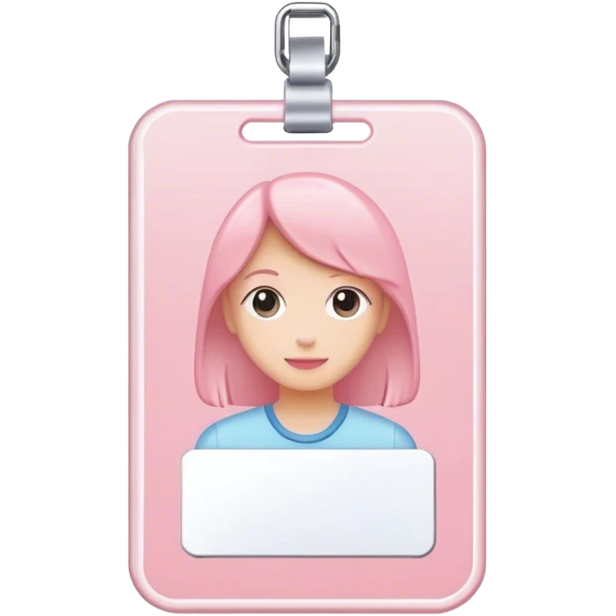 Pastel pink ID BADGE emoji