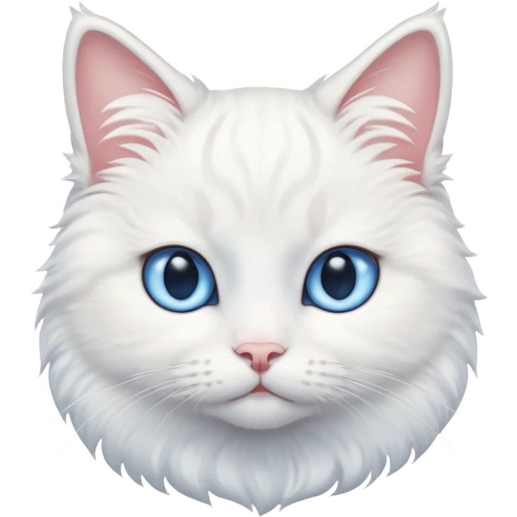 White Cute cat emoji