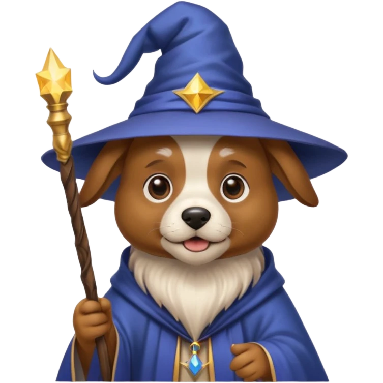 Dog wizard emoji