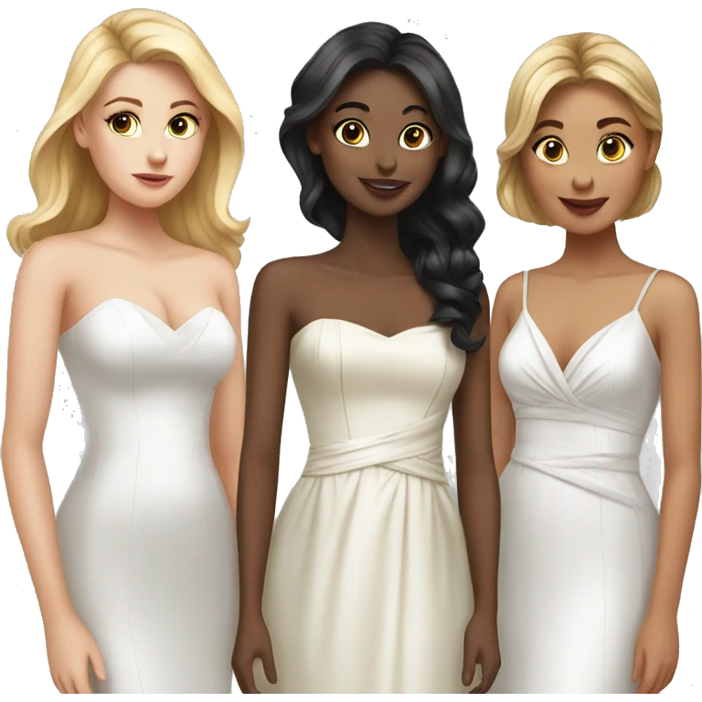 a group of white girls in prom dresses emoji
