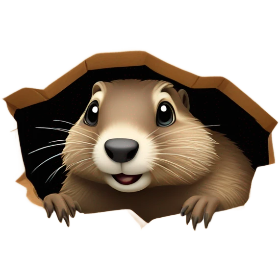 Good morning groundhog emoji