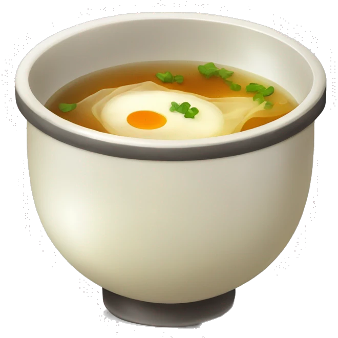 Japanese clear onion soup emoji