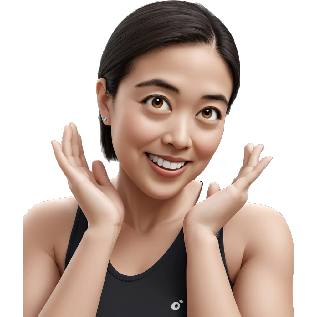 smiling girl in tank top emoji