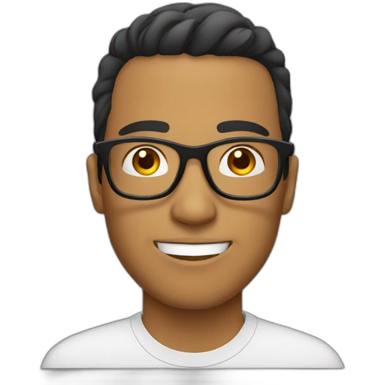 Latino guy with glasses emoji