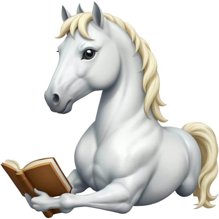  white horse with book emoji