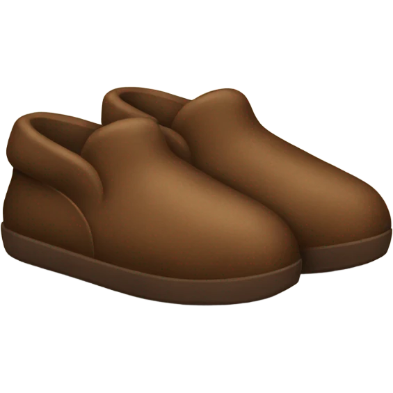 Cozy brown house shoes emoji