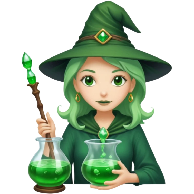 green witch cooking potion emoji