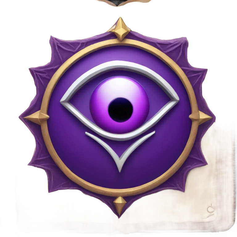 spell book that's purple with evil eye in the middle emoji