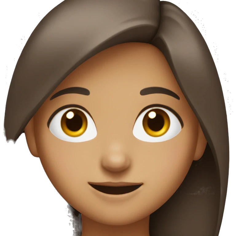 smiling girl with brown eyes emoji