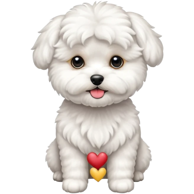 Bichon Frize and bichon x maltese emoji