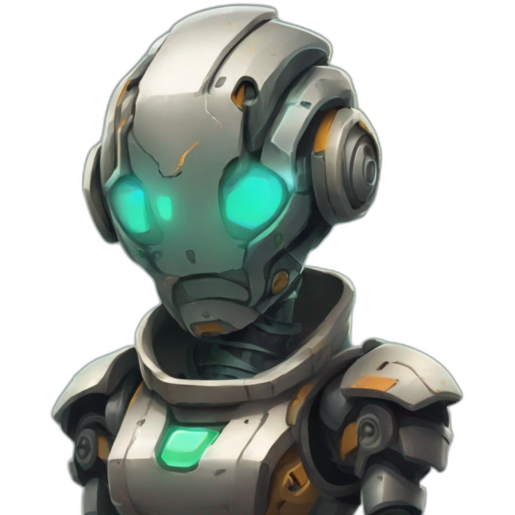 robot character scifi roguelike rpg style inspired by slay thee spire emoji