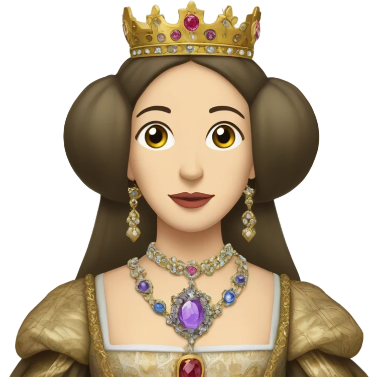 Queen Catherine of Aragon, detailed pretty emoji