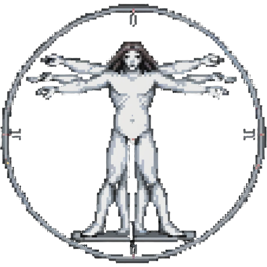 Vitruvian Man drawing by Leonardo da Vinci emoji