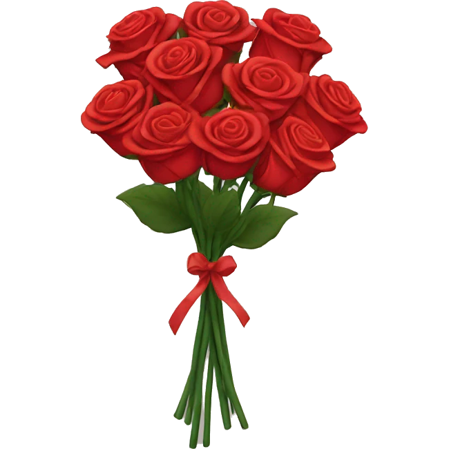 a bouquet of roses emoji