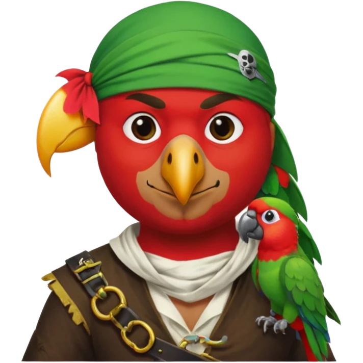 pirate and parrot emoji