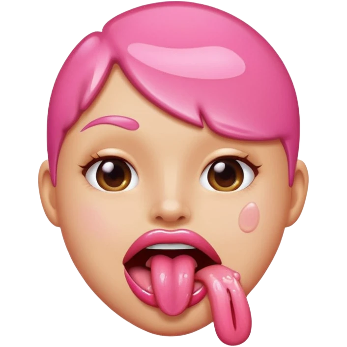 sexy tongue emoji