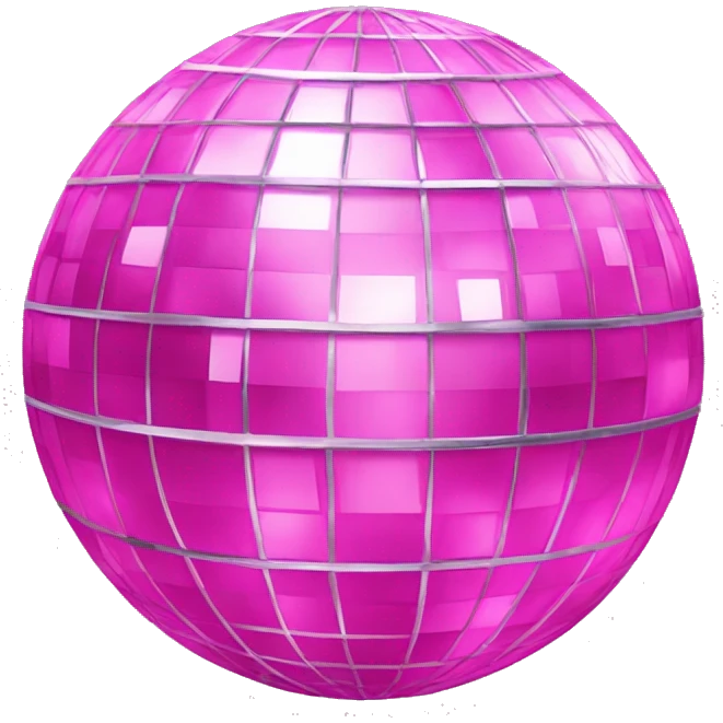 Pink disco ball emoji