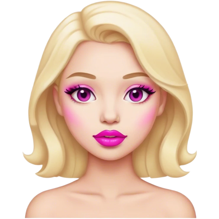 Pink lipstick emoji