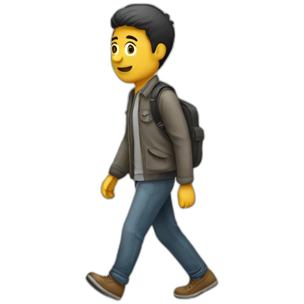 Pedestrian funny emoji emoji