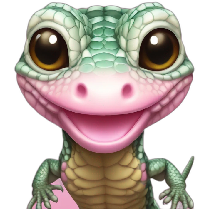 tegu lizard pink emoji