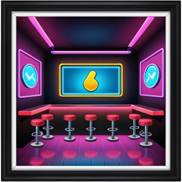 nightclub wtihout people emoji