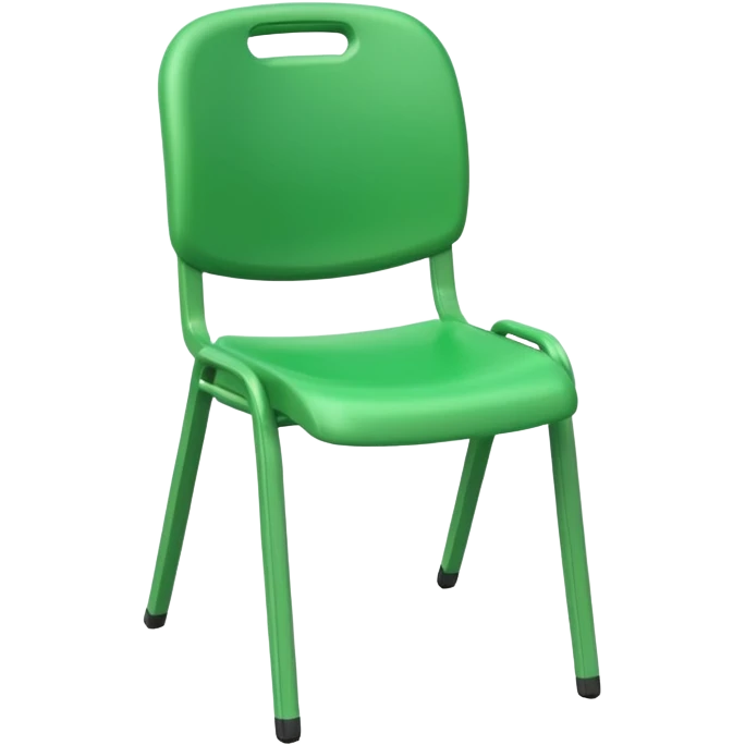 Silla de plástico verde emoji
