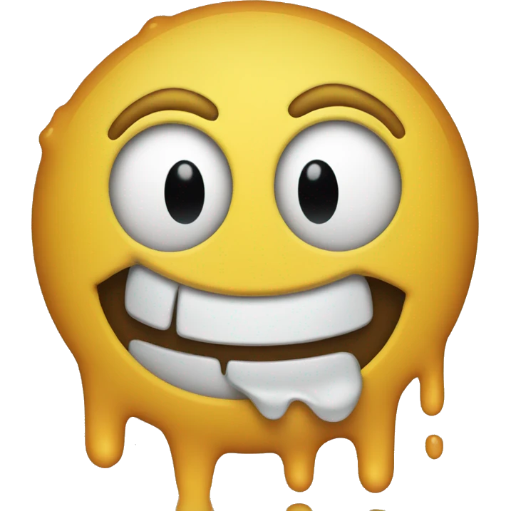 smiley emojy melting emoji