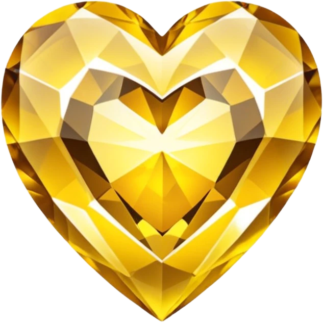 yellow heart with a faceted crystal look emoji