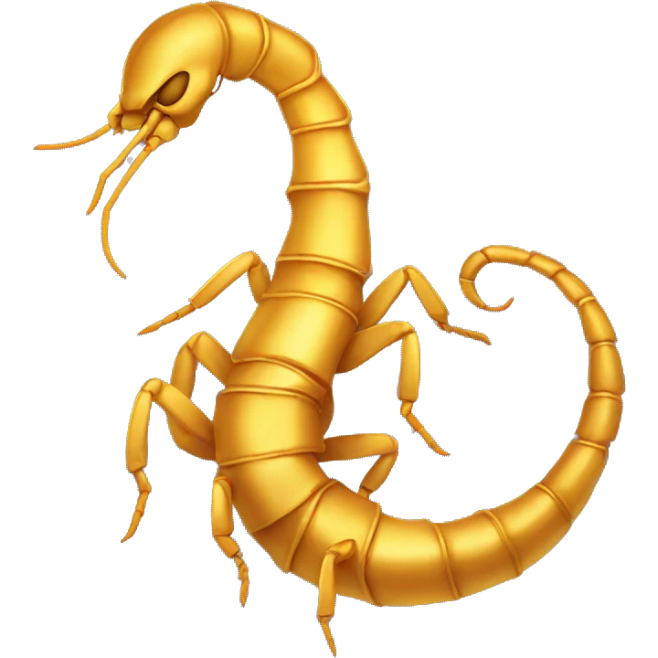 S shaped golden scorpion tail emoji