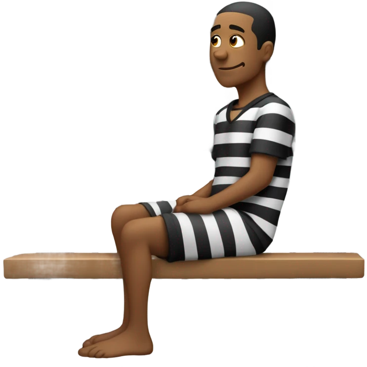Prisoner relaxing emoji