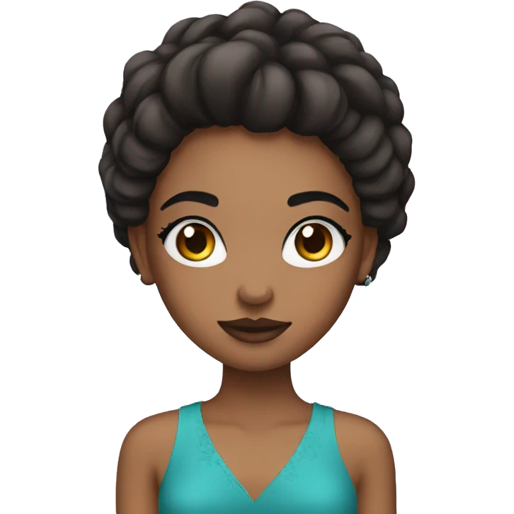 girl with a makeup emoji
