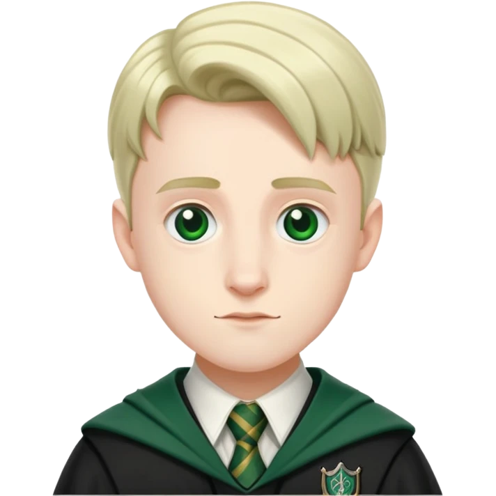 Theodore Nott in harry potter, wear hogwarts slytherin uniform emoji