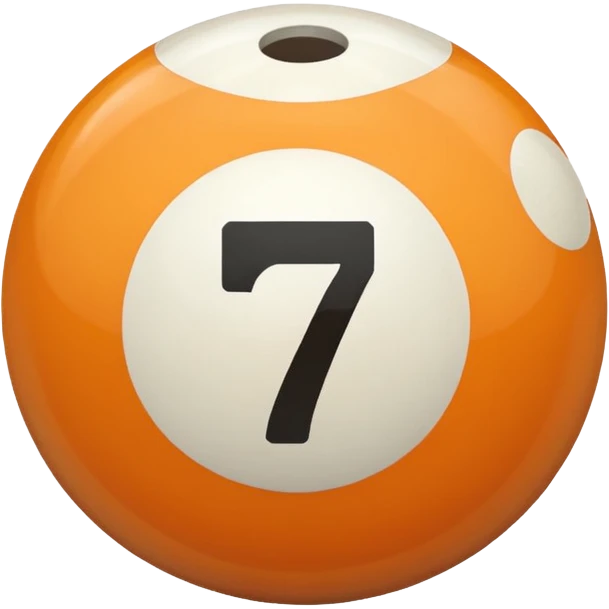 Pool table ball with the number 7 only one number  emoji