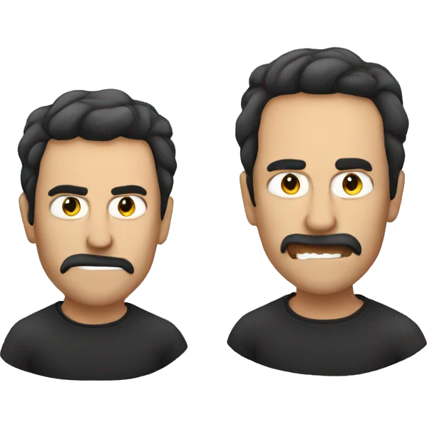 Man's Evil version seeing in mirror emoji