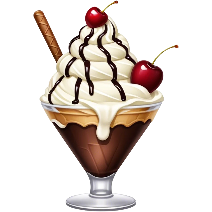 Ice cream sundae emoji