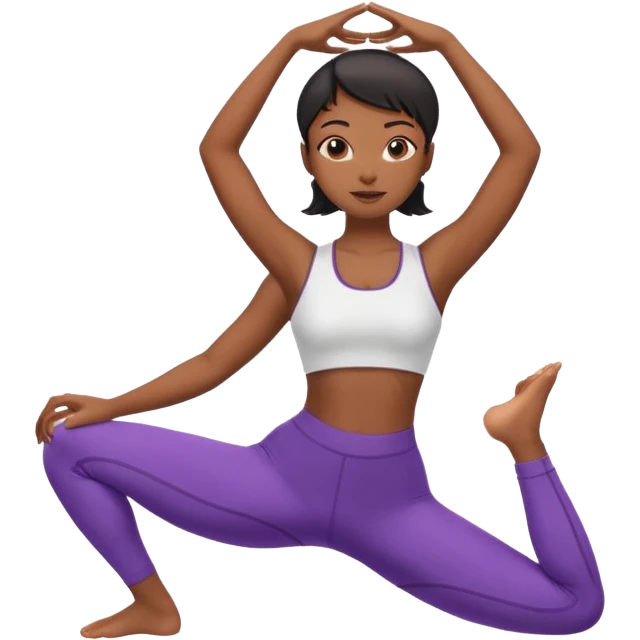 black girl stretching emoji