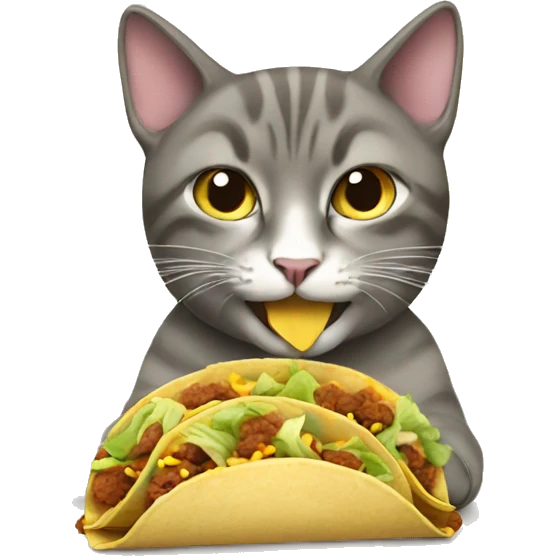 Cat eating tacos  emoji