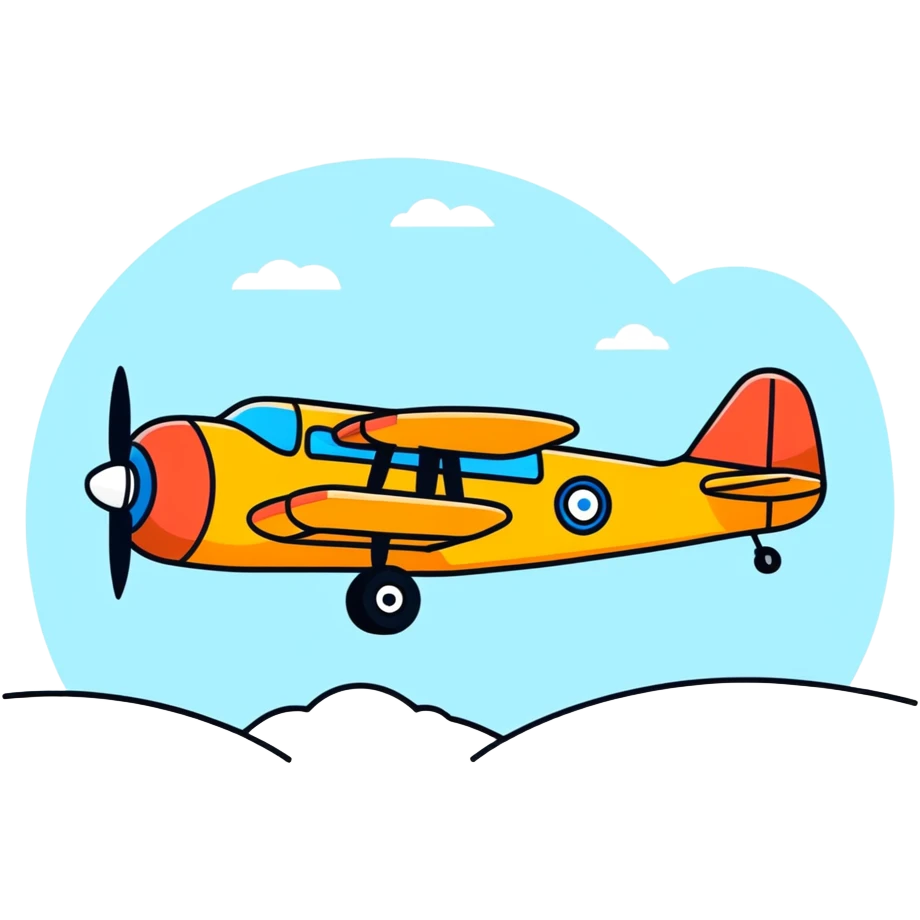 Flying airplane with bear inside emoji