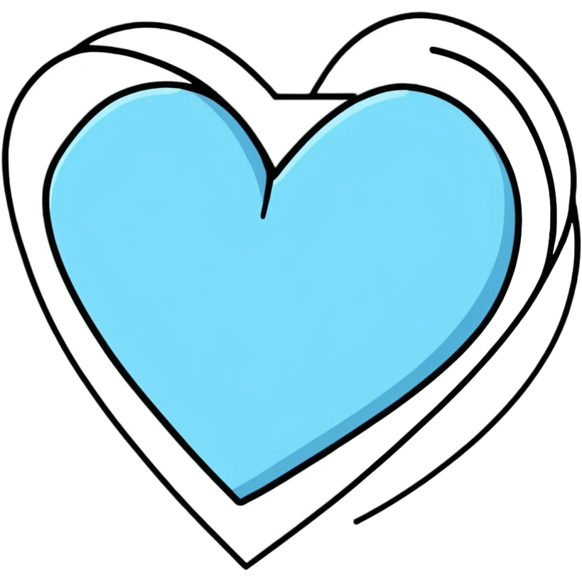 pastel blue heart emoji