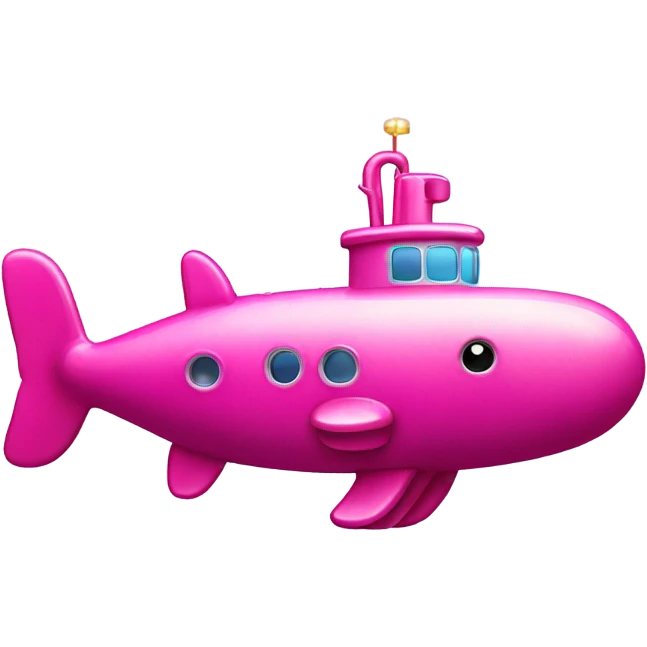 Pink ombre submarine with glitter emoji