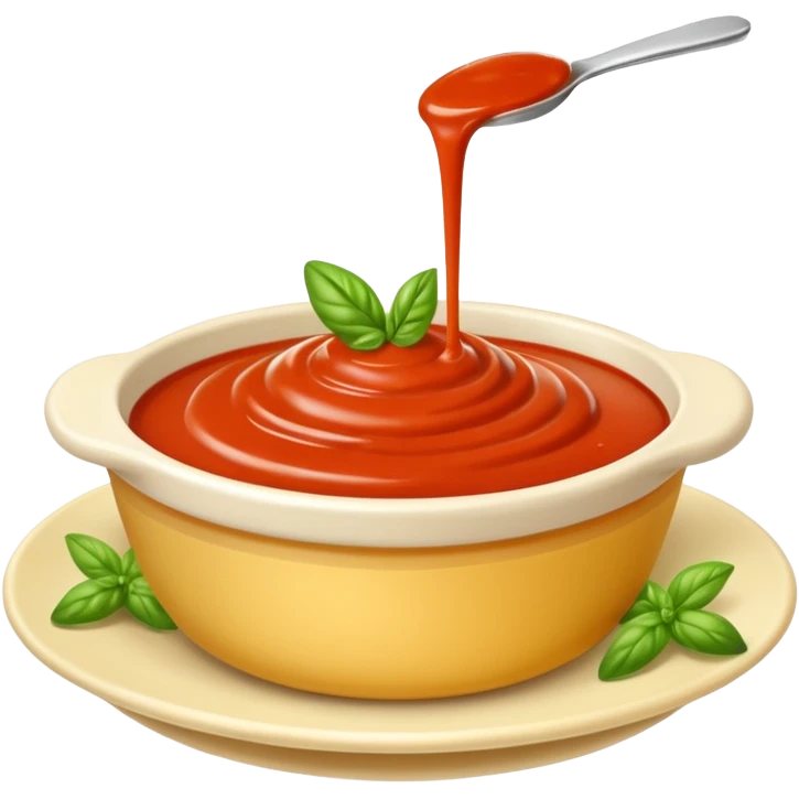 Creamela con più sugo e senza il basilico o qualsiasi cosa verde sopra  emoji