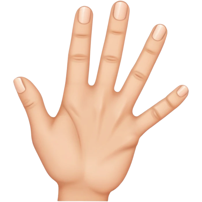 a left hand with four fingers emoji