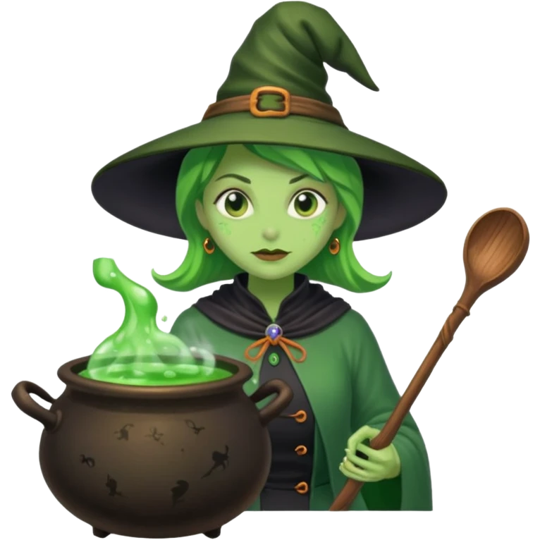 green witch cooking potion emoji