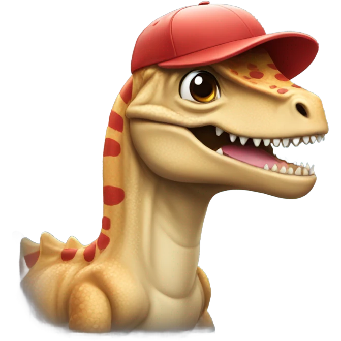 Dino in baseball cap  emoji