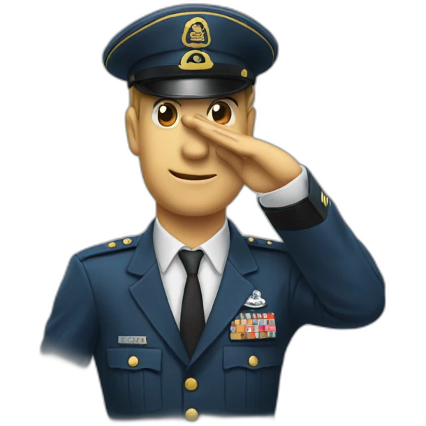 upside down saluting emoji
