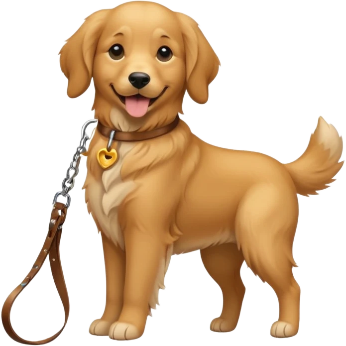 Dog on a leash emoji