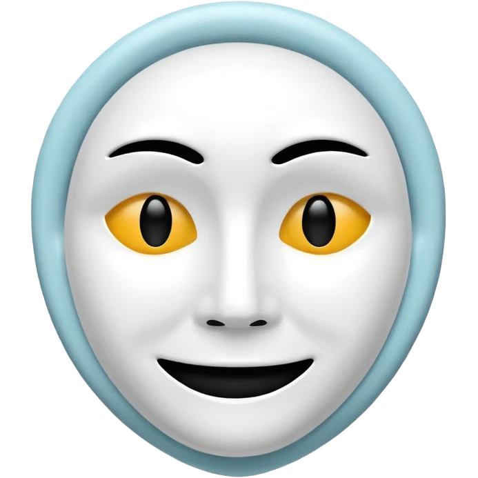 Happy and sad face mask emoji